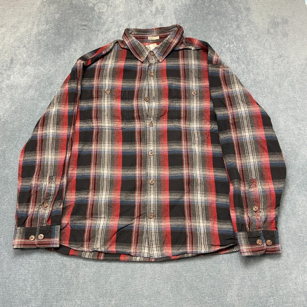 Duluth Trading Co Untucked Flannel Shirt Mens 3XL Multicolor Plaid Button Down